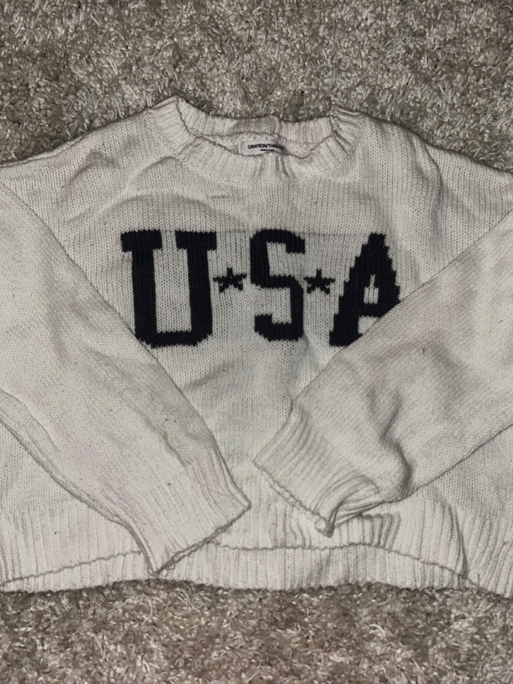 USA cropped sweater